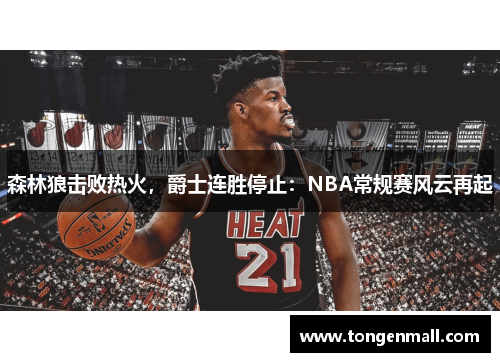 森林狼击败热火，爵士连胜停止：NBA常规赛风云再起